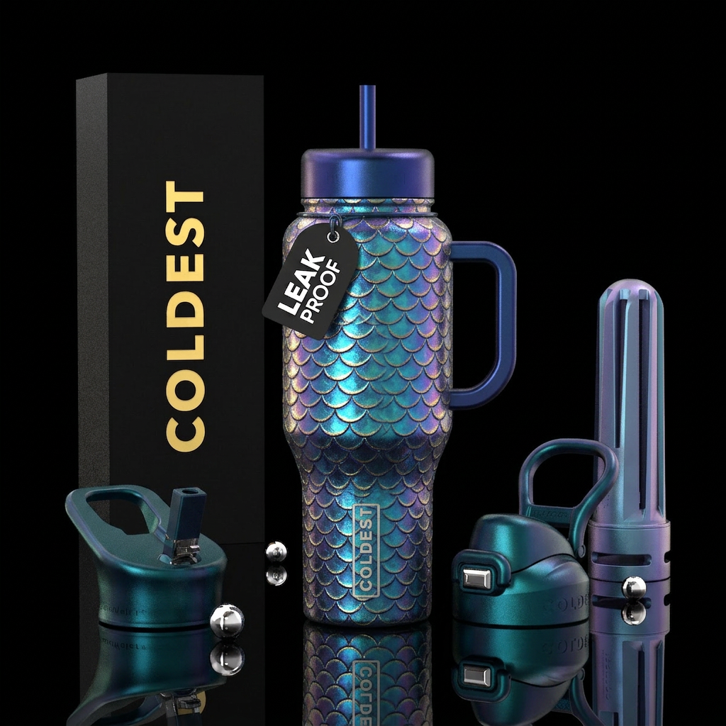 Mermaid dreams water bottle design