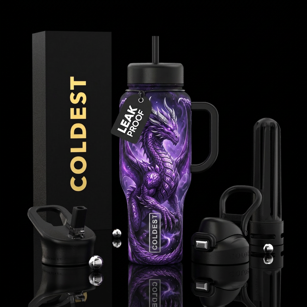 Purple Dragon Tumbler/Bottle Design Prompt  Award-... water bottle design