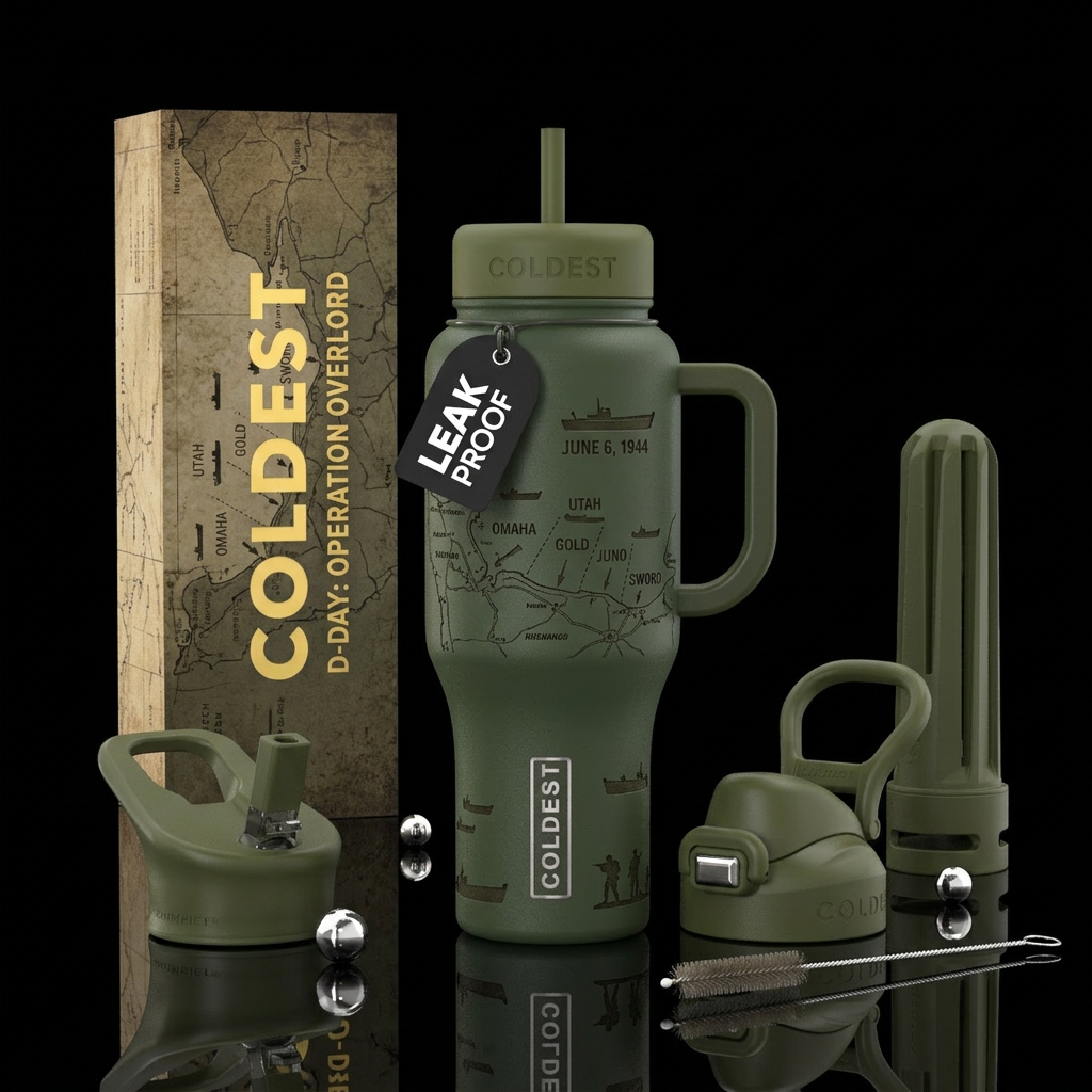 D-Day occurred when Allied forces launched the lar... water bottle design