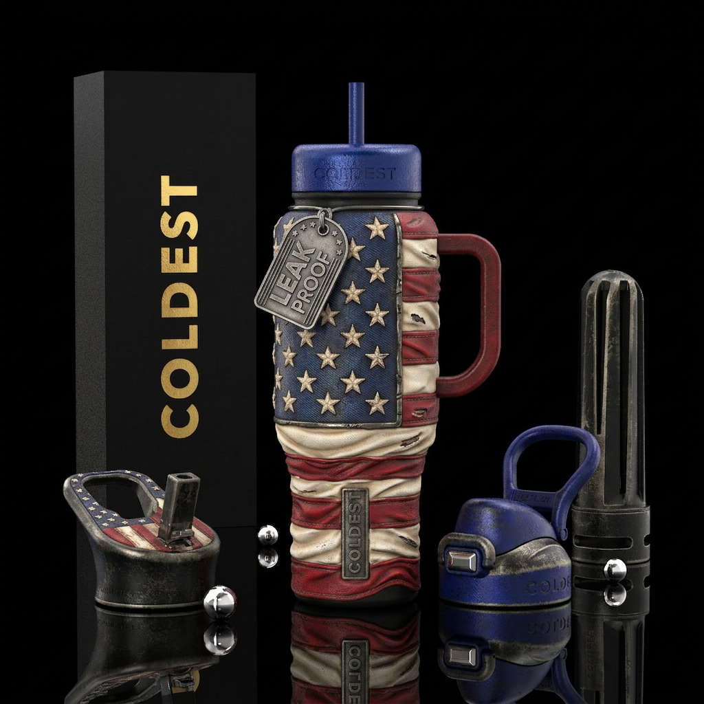 Award-winning patriotic tumbler design featuring a... water bottle design