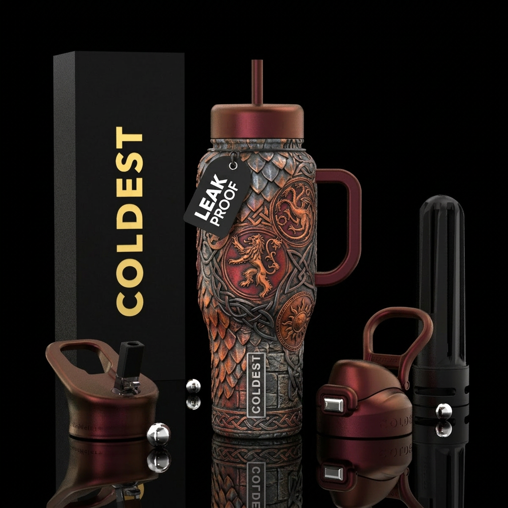 Hyper textured game of thrones themed bottle witho... water bottle design