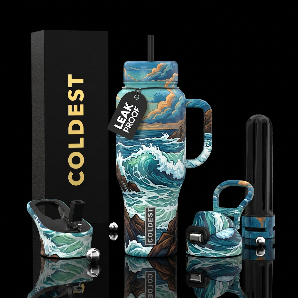 Design a bottle using the krakoosh design.  with w... water bottle design