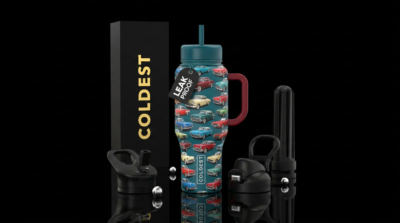 design a bottle with many different makes of cars ... water bottle design