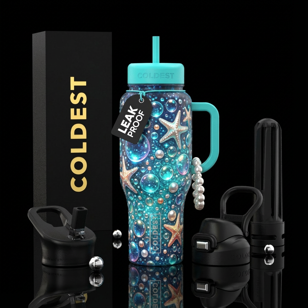 glowie, sparkly, shiny, vibrant, beautiul bubbles ... water bottle design
