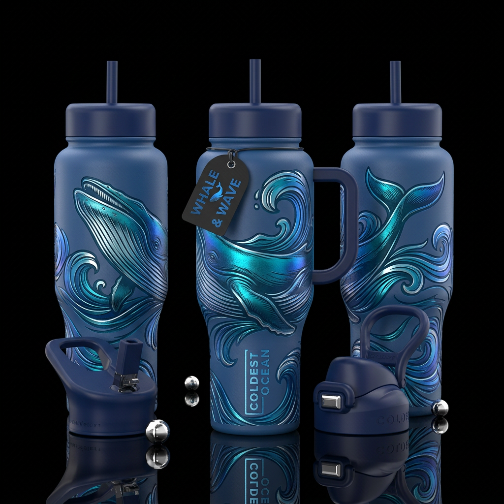 Based on the blue nova bottle but add a engraved w... water bottle design