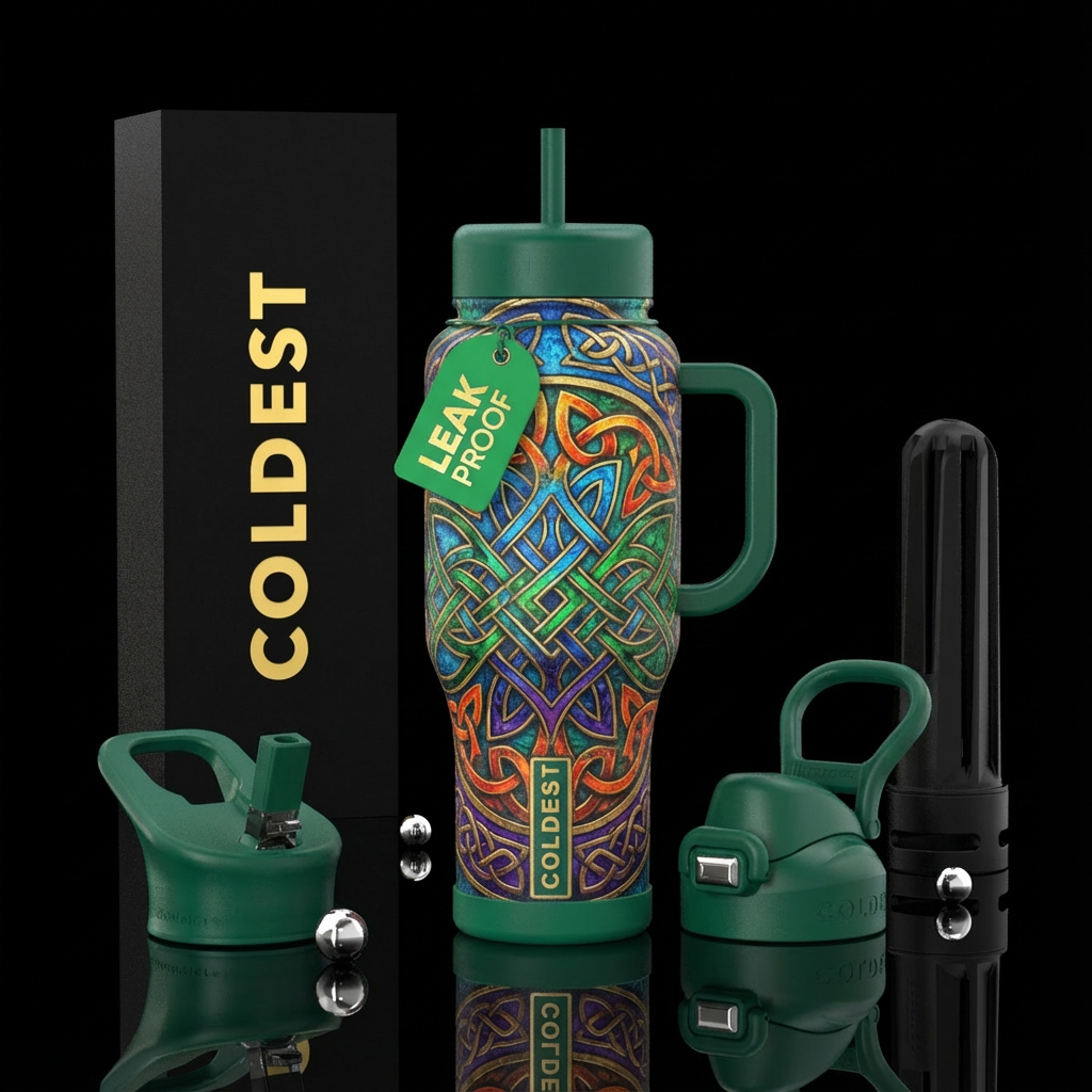 Celtic knots water bottle design