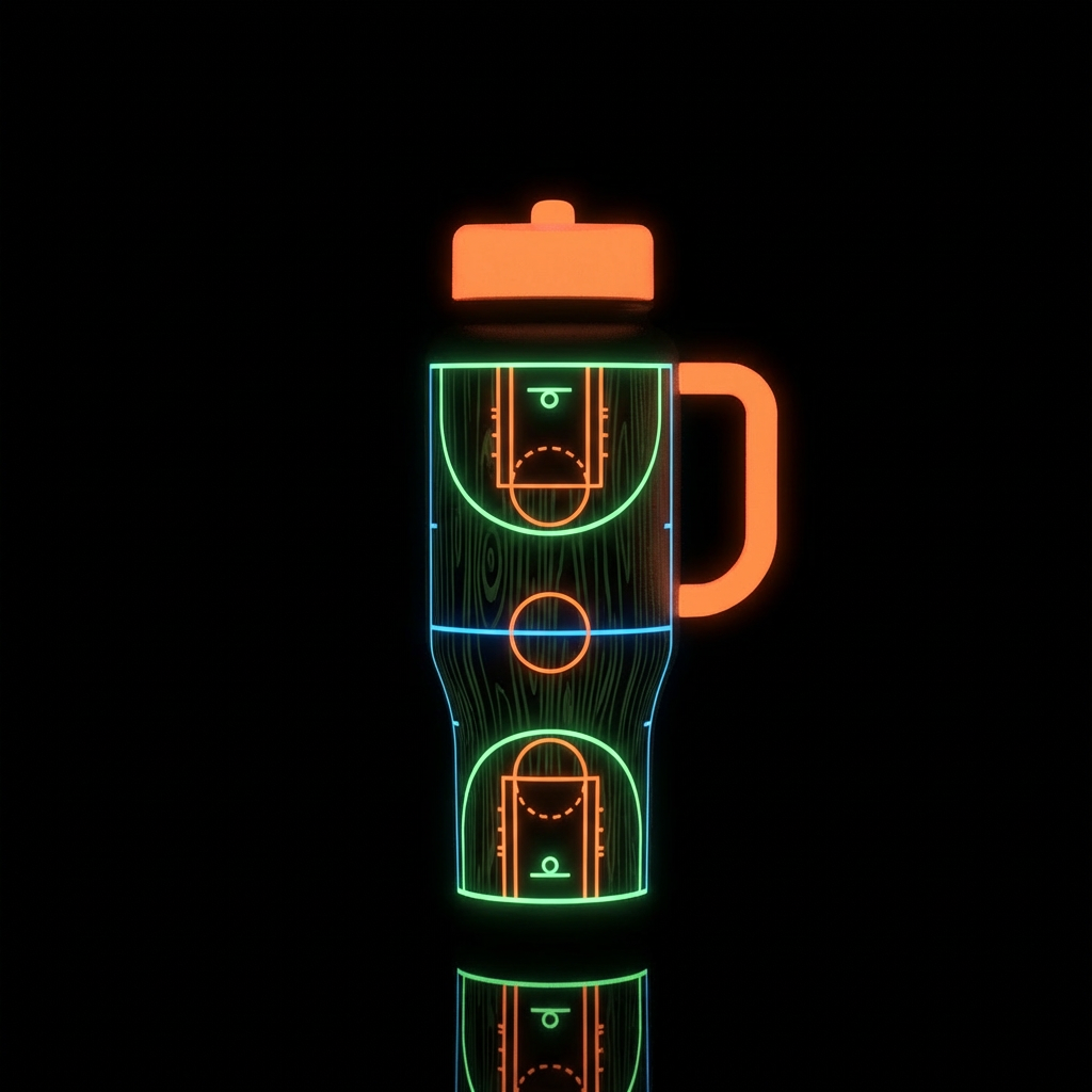 turn bottle into a glow in the dark basketball cou... water bottle design