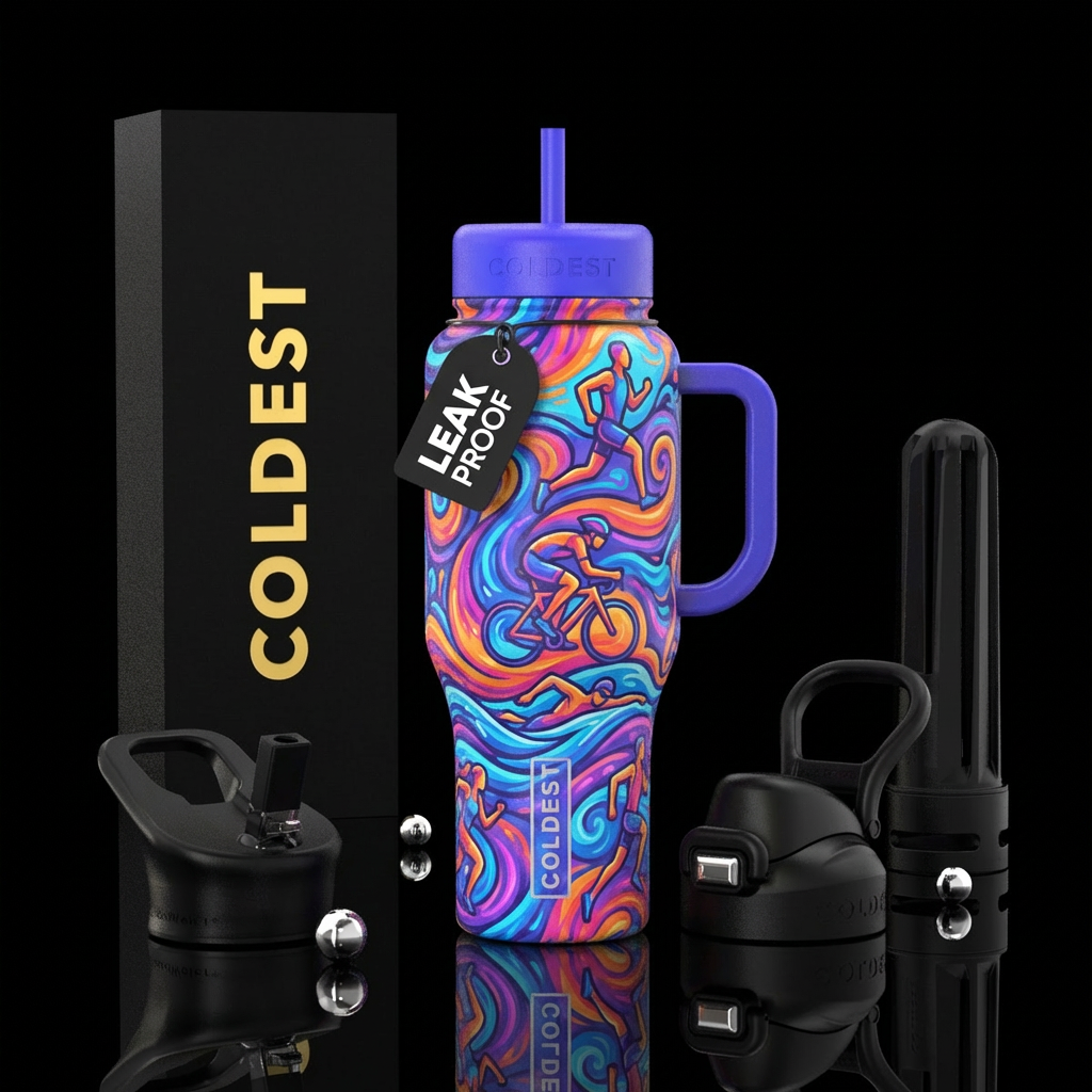 groovy triathlon water bottle design