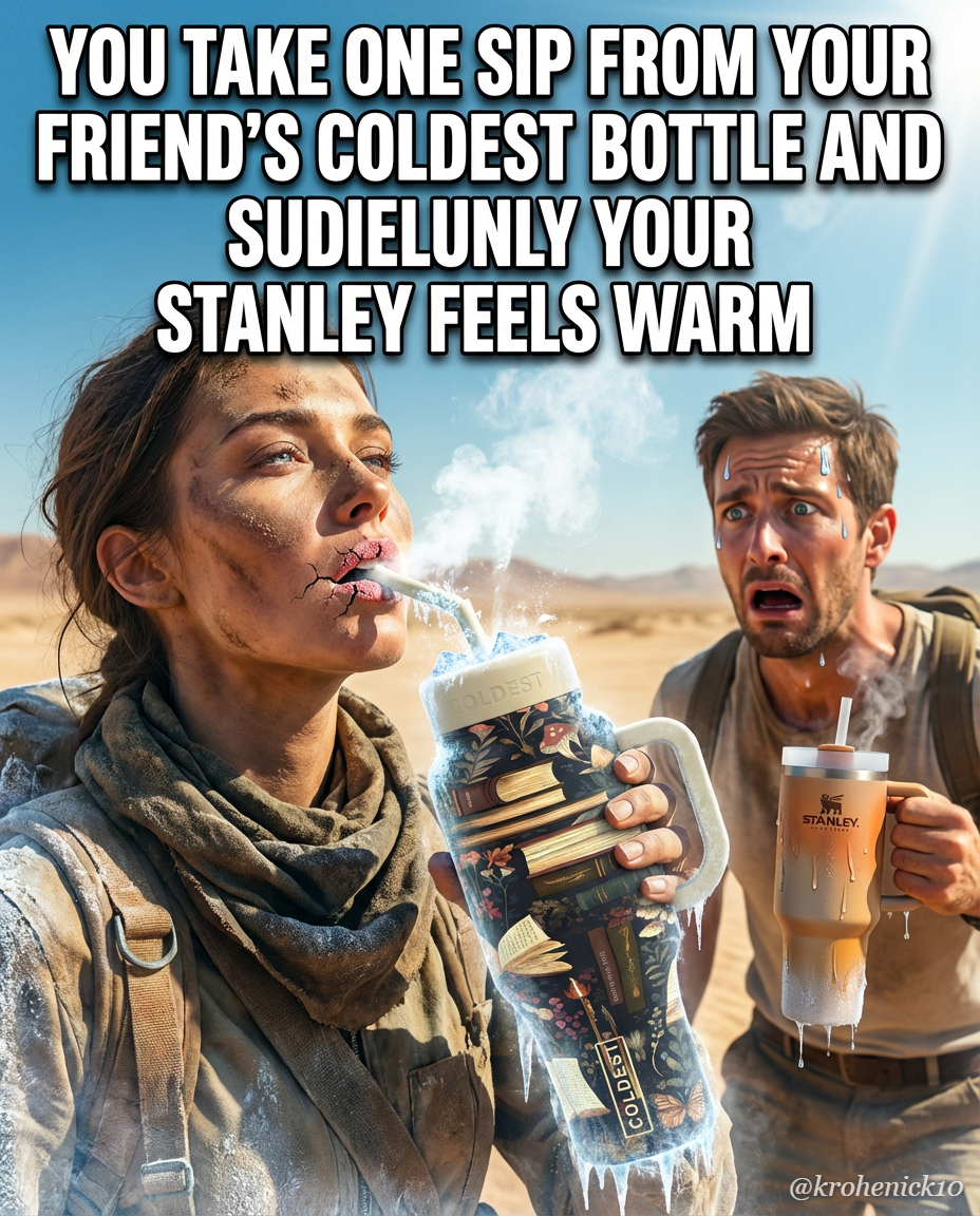 in a desert water bottle design