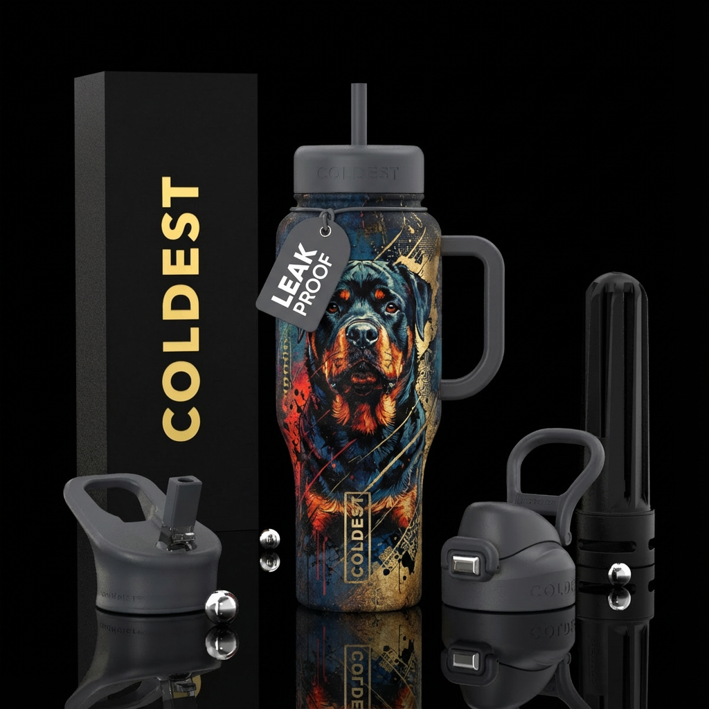 Rottweiler water bottle design