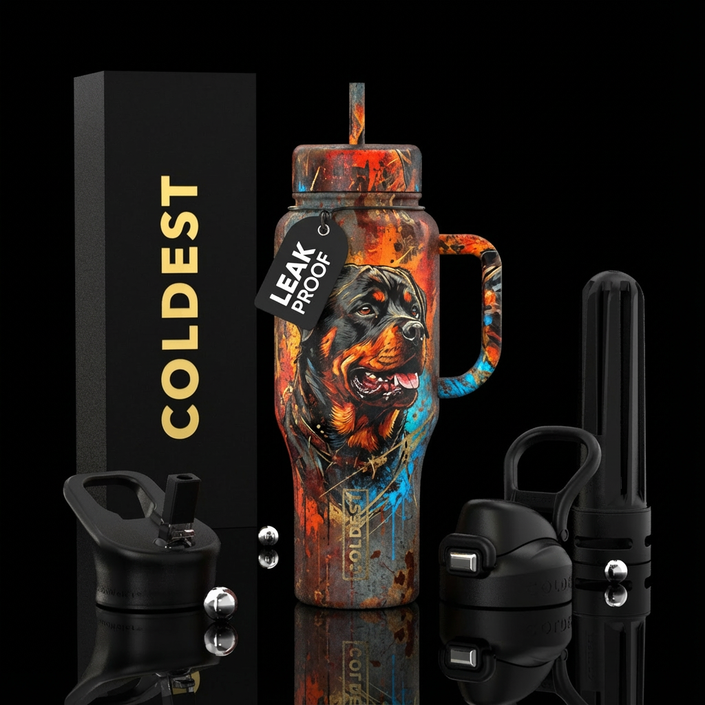 Rottweiler water bottle design