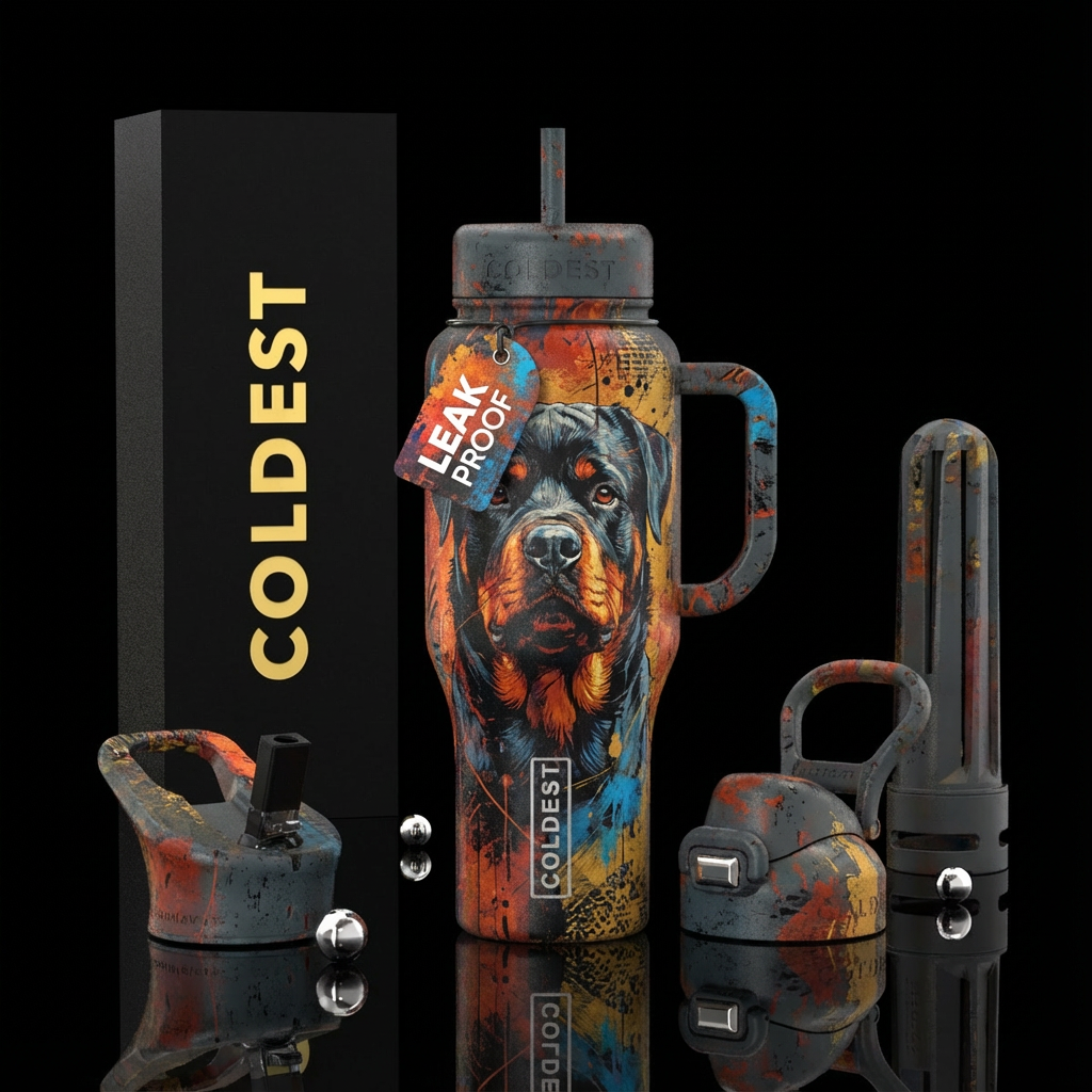 Rottweiler water bottle design