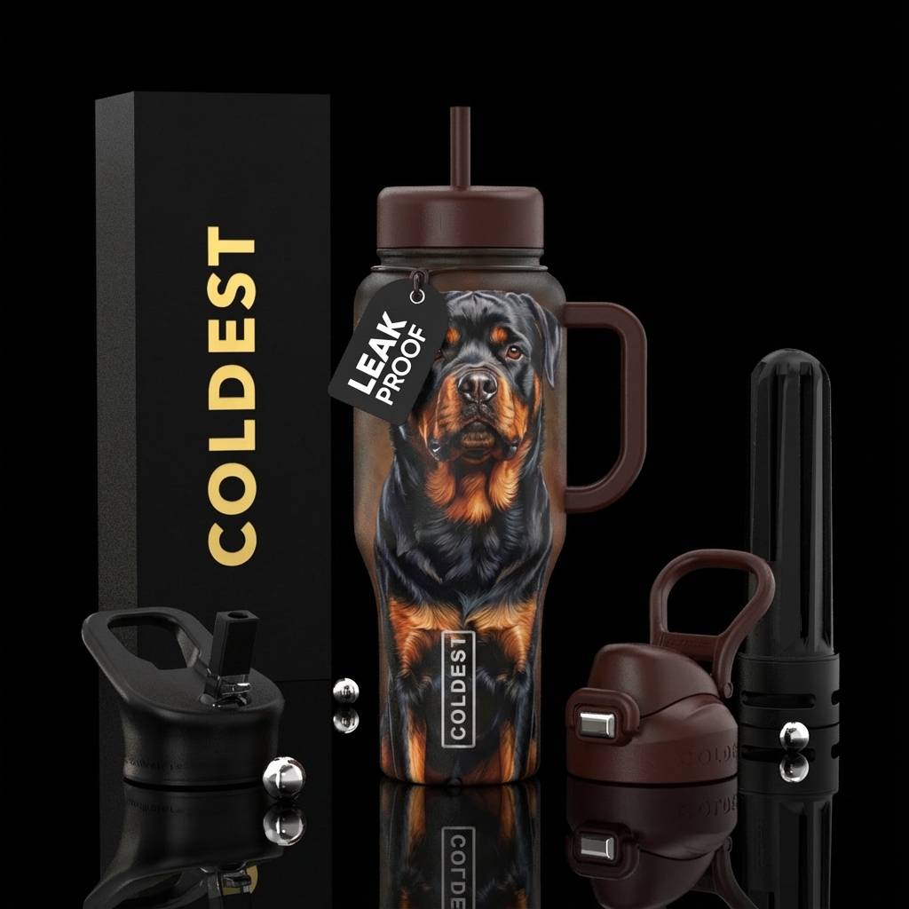 Rottweiler water bottle design