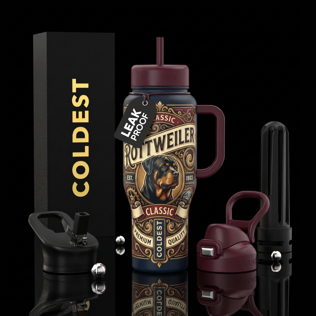 Rottweiler water bottle design