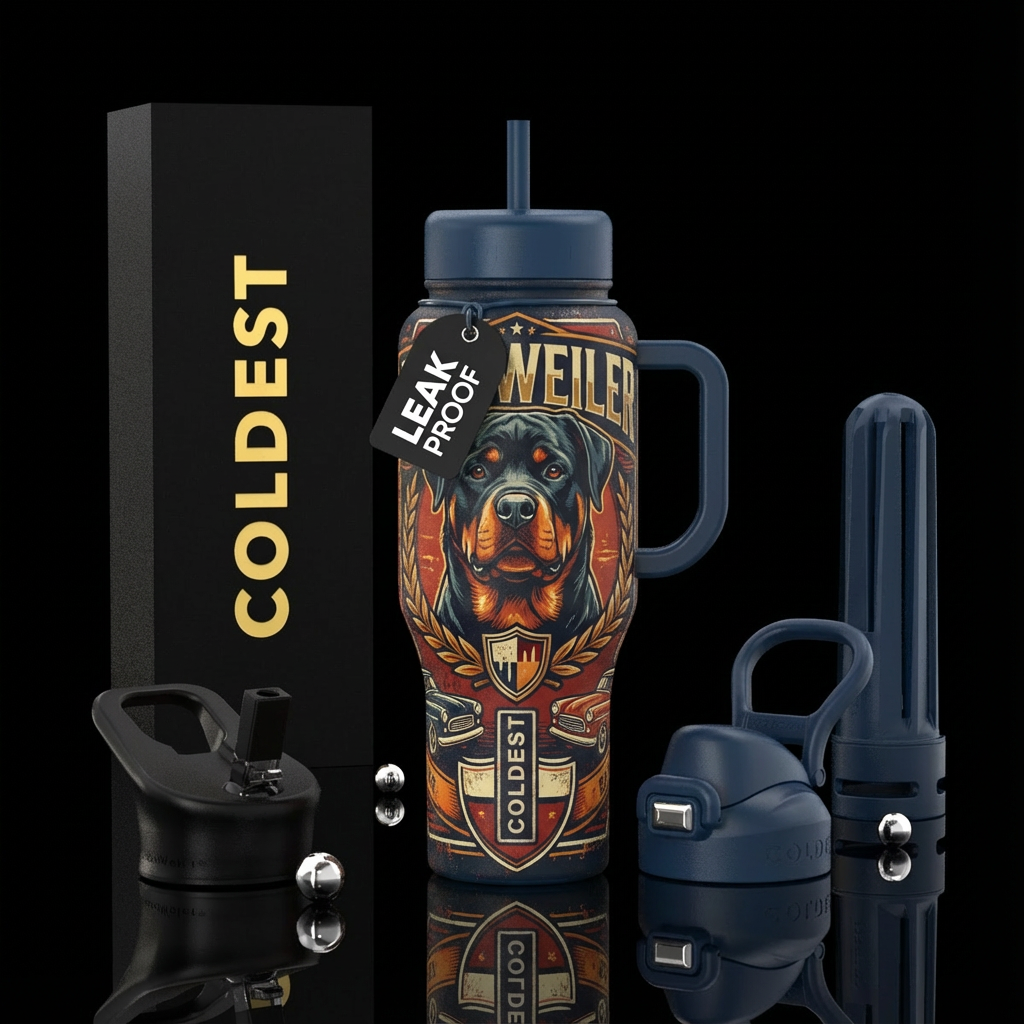 Rottweiler water bottle design