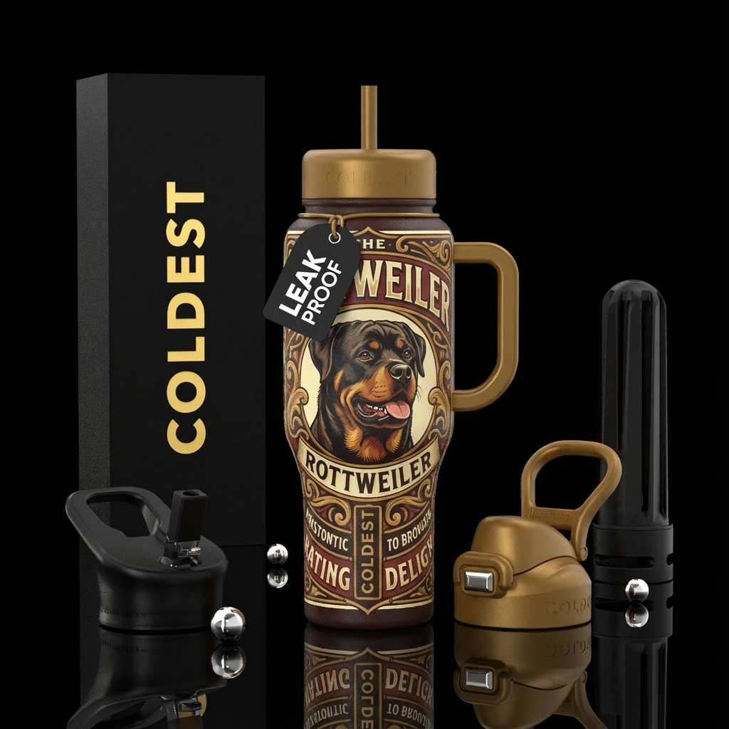 Rottweiler water bottle design