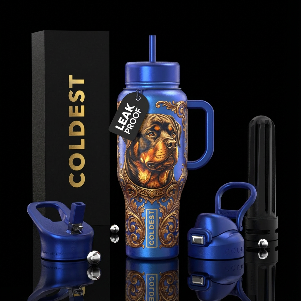 Rottweiler water bottle design