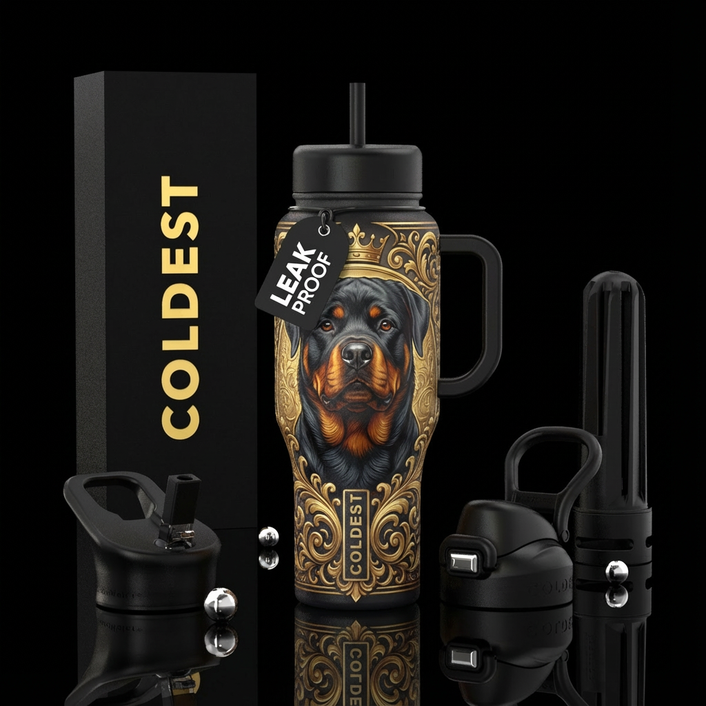 Rottweiler water bottle design