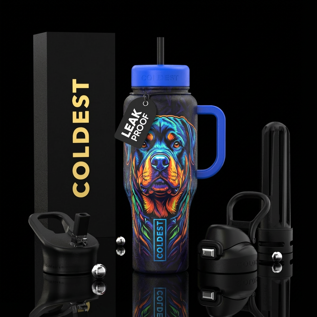 Rottweiler water bottle design