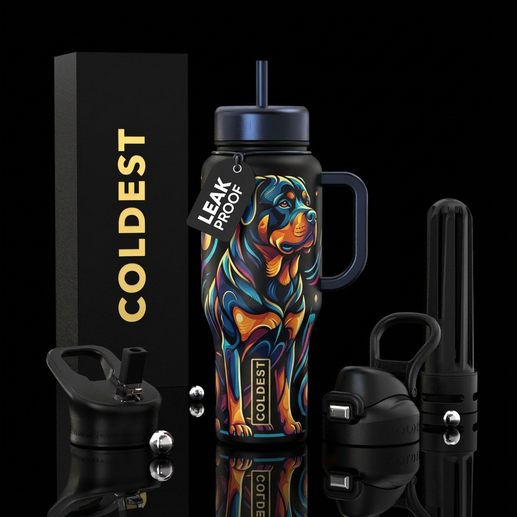 Rottweiler water bottle design