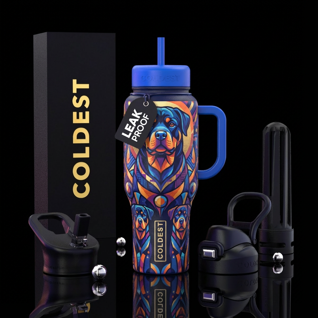 Rottweiler water bottle design