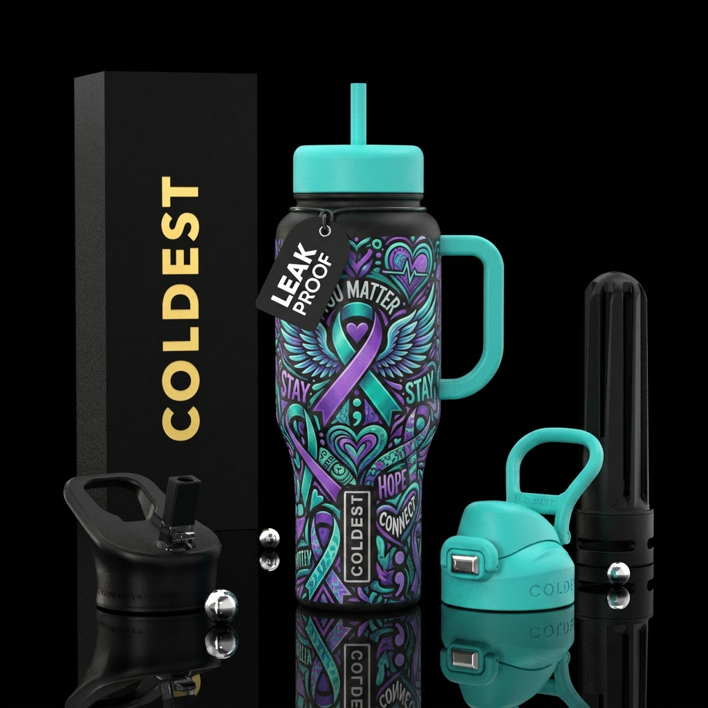 Suicide prevention water bottle design