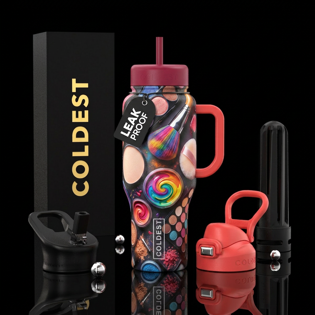 Make it makeup driven with lots of creative makeup... water bottle design