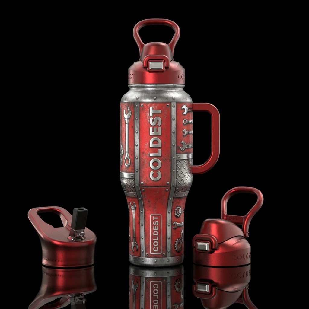mechanic tool box water bottle design