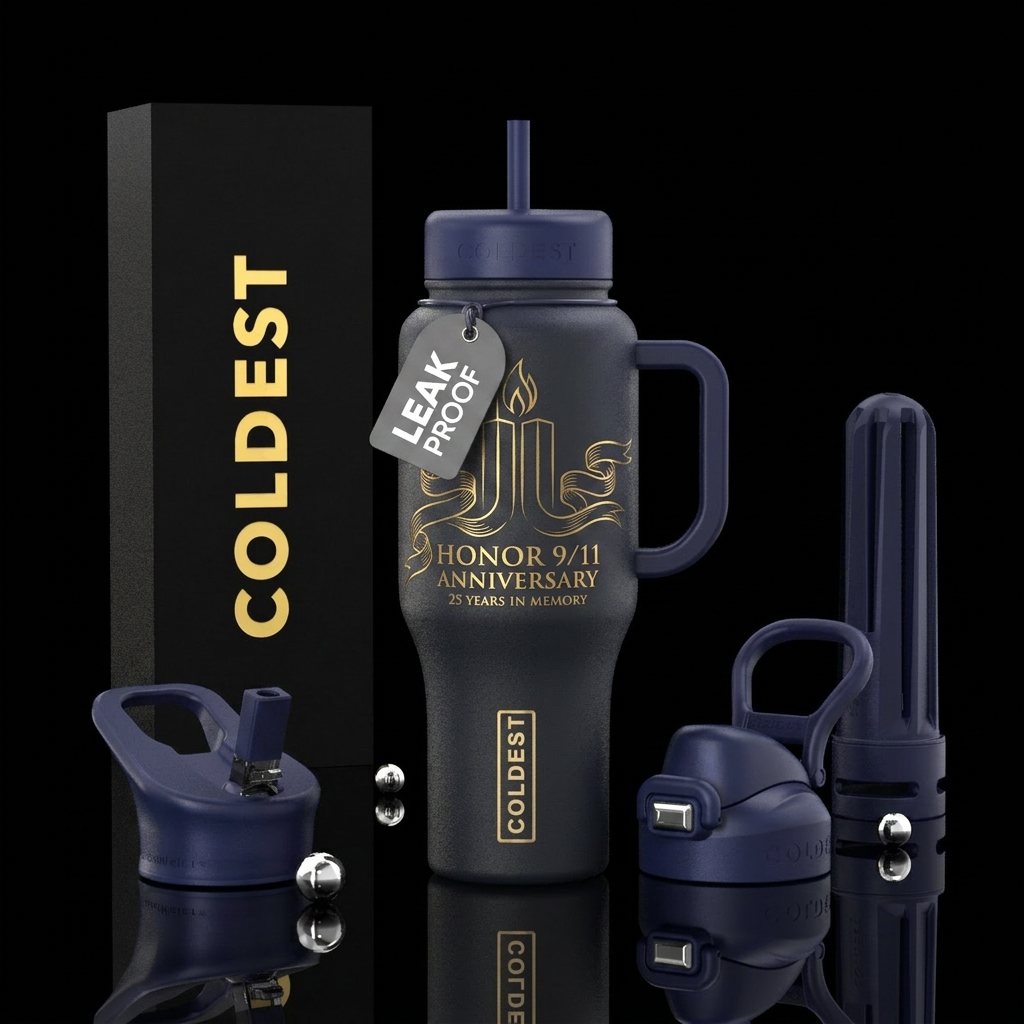 9/11 anniversary 25 years water bottle design