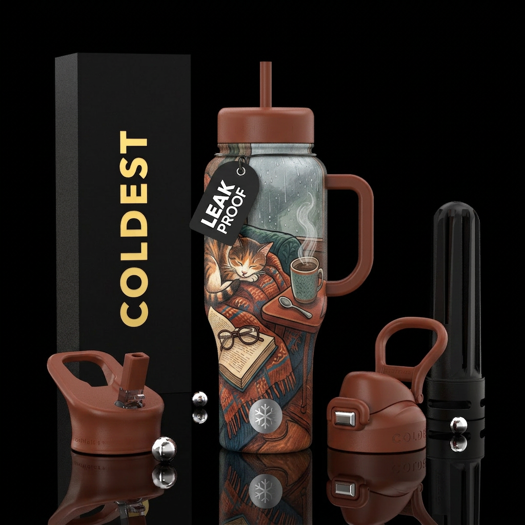 sofa cozy cat water bottle design