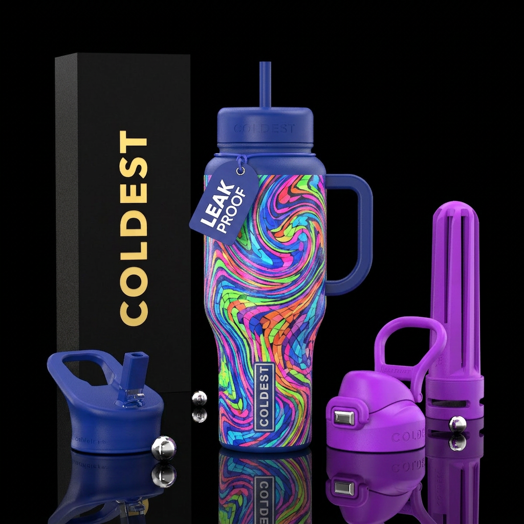 mosaic vibes water bottle design