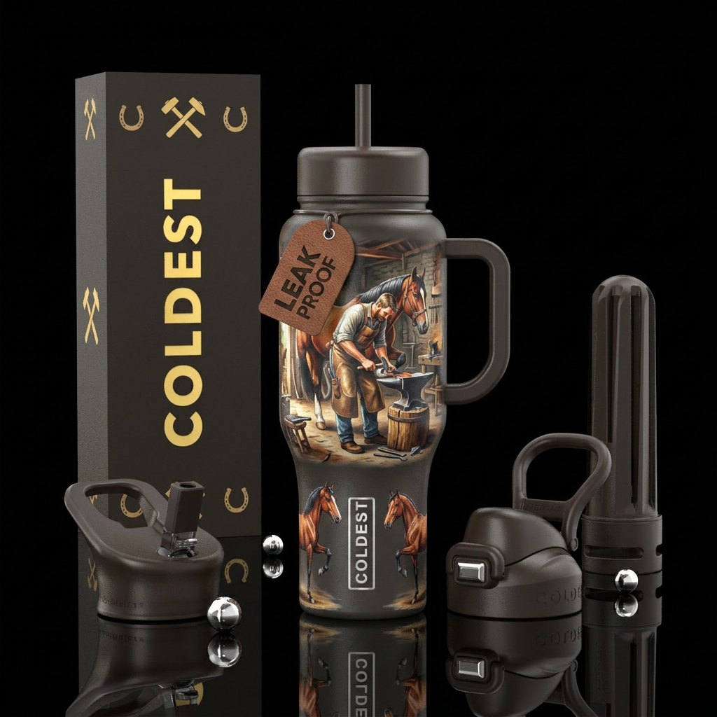 farrier working water bottle design