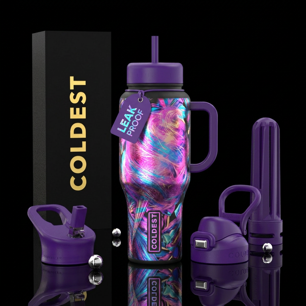 cotton candy water bottle design