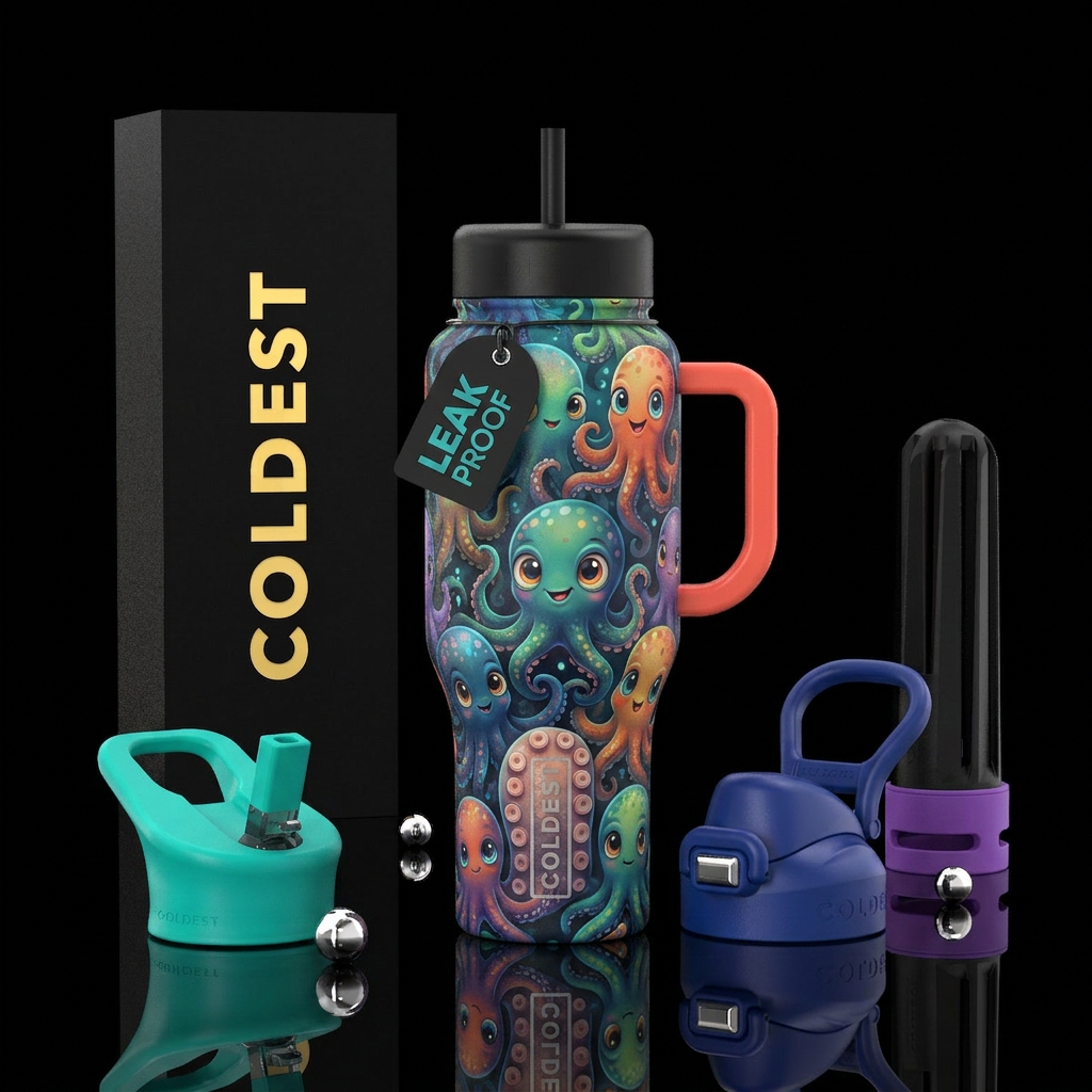 baby octopus water bottle design