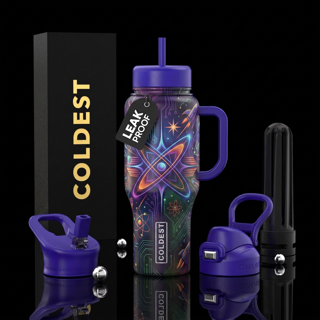 retro nostalgia water bottle design