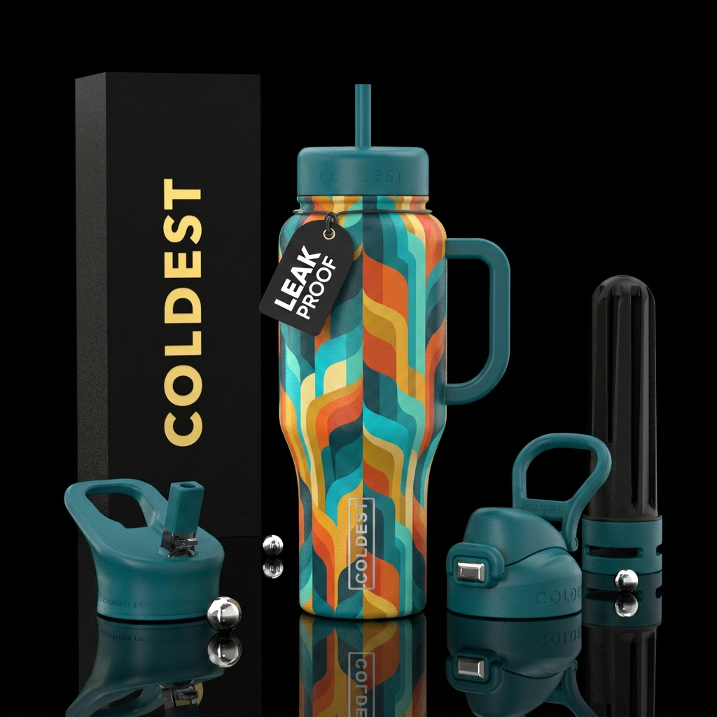 abstract design vibes water bottle design