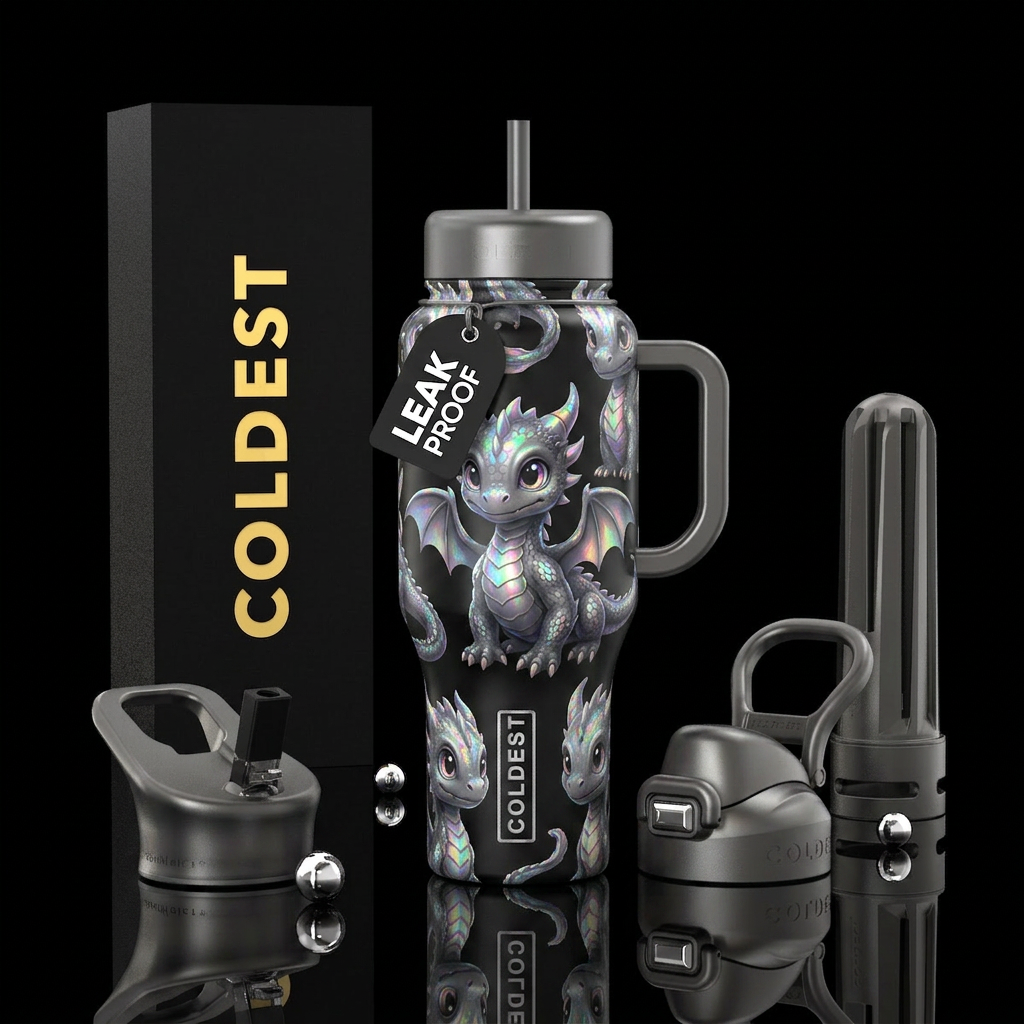 baby dragons water bottle design