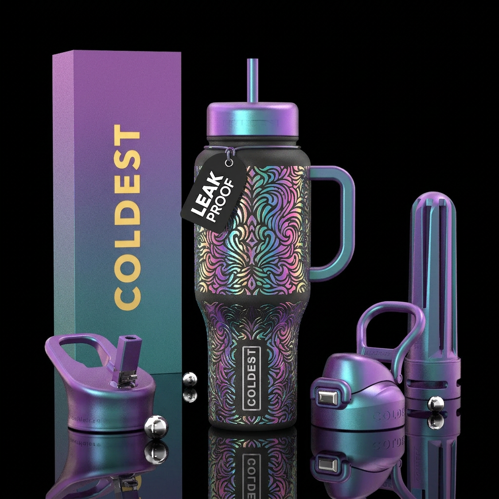 party aura celebration water bottle design