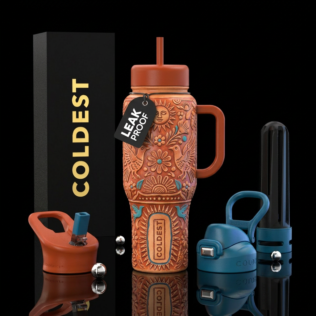 Mexican terra cotta water bottle design