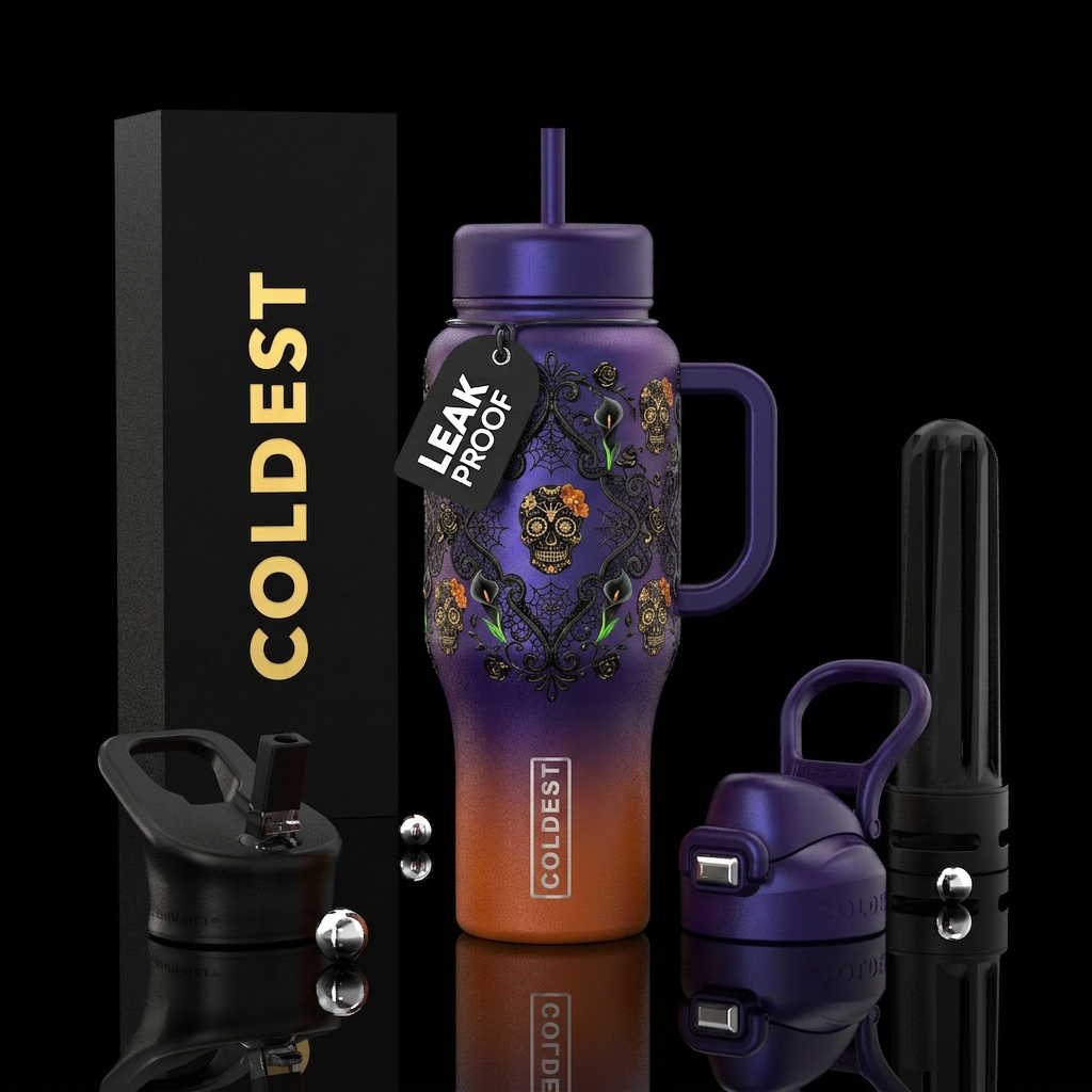 Halloween wedding design water bottle design