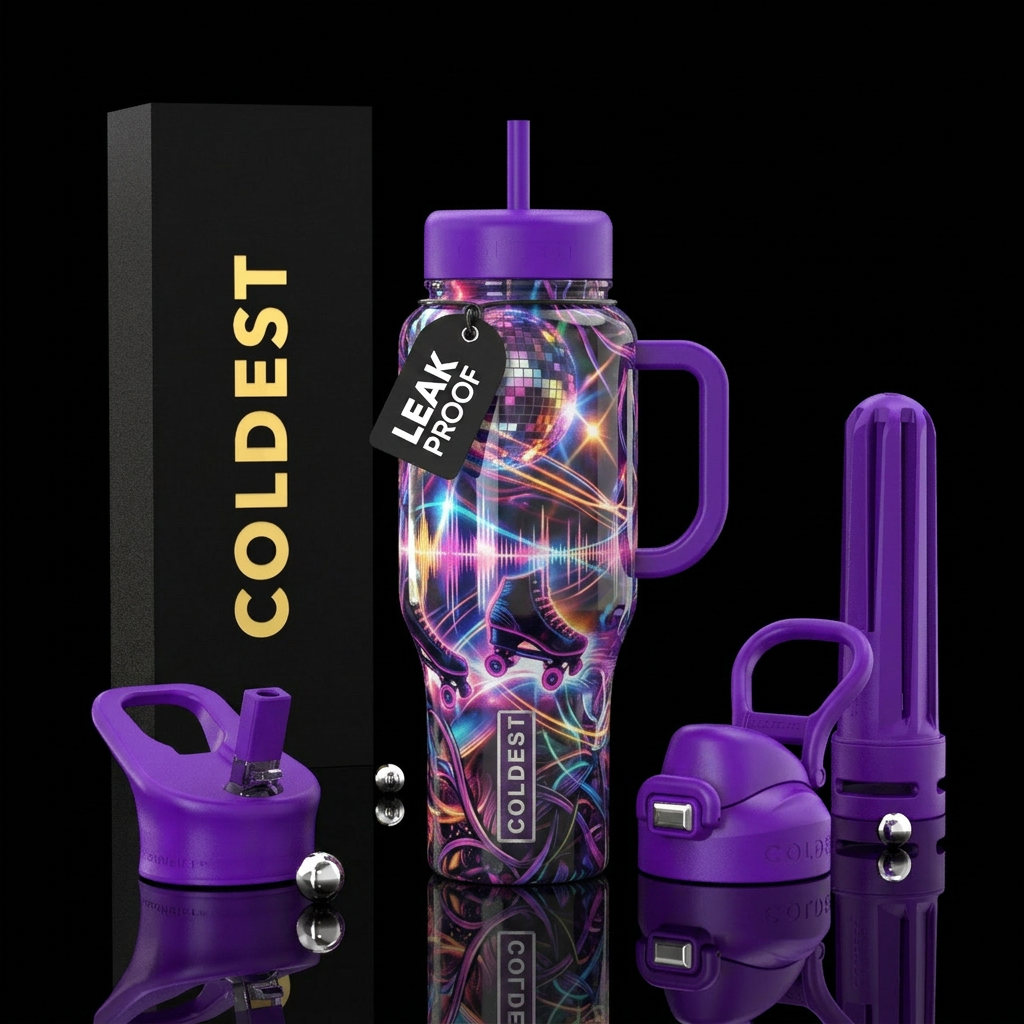 skating roll bounce water bottle design