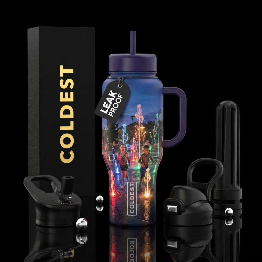 lighted water fountains water bottle design