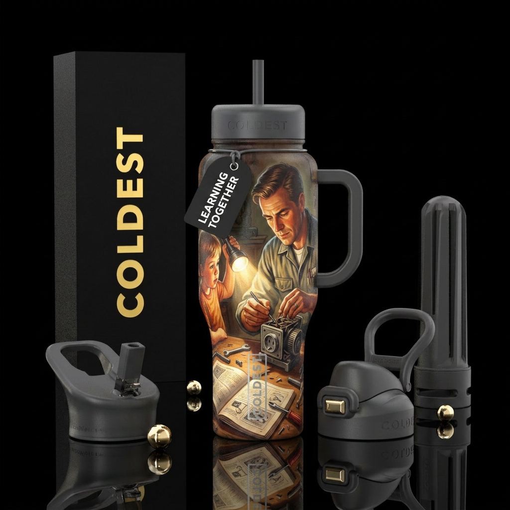 hold the flashlight water bottle design