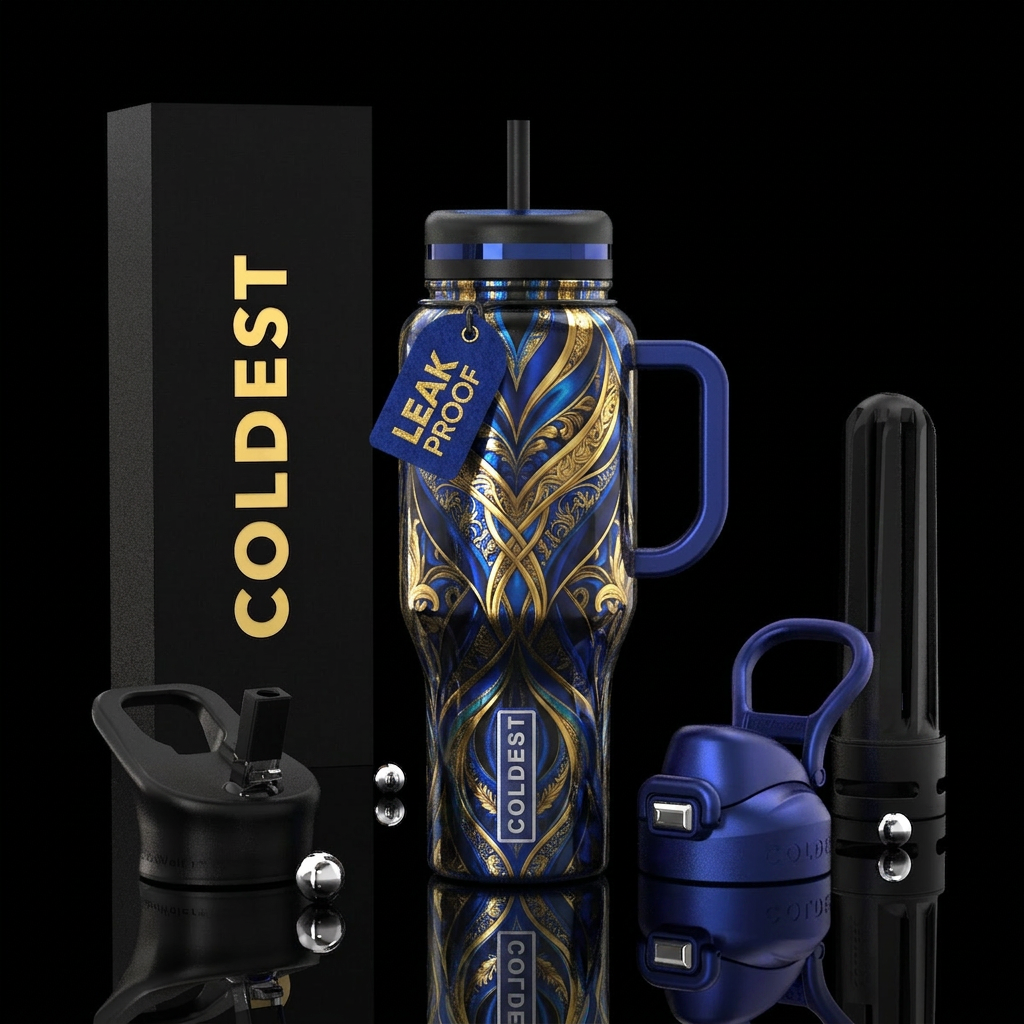 art deco royalty water bottle design