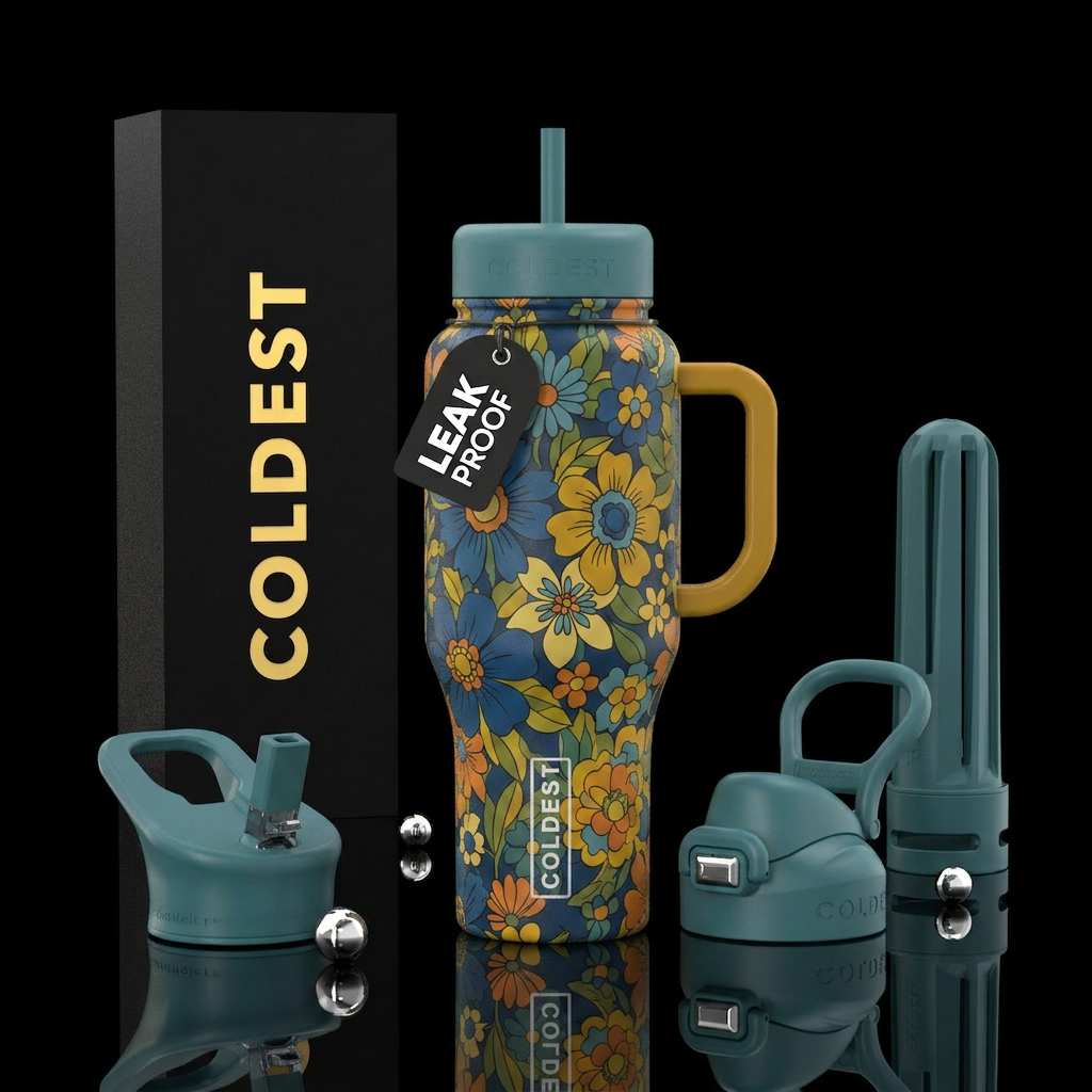 1960s wallpaper water bottle design
