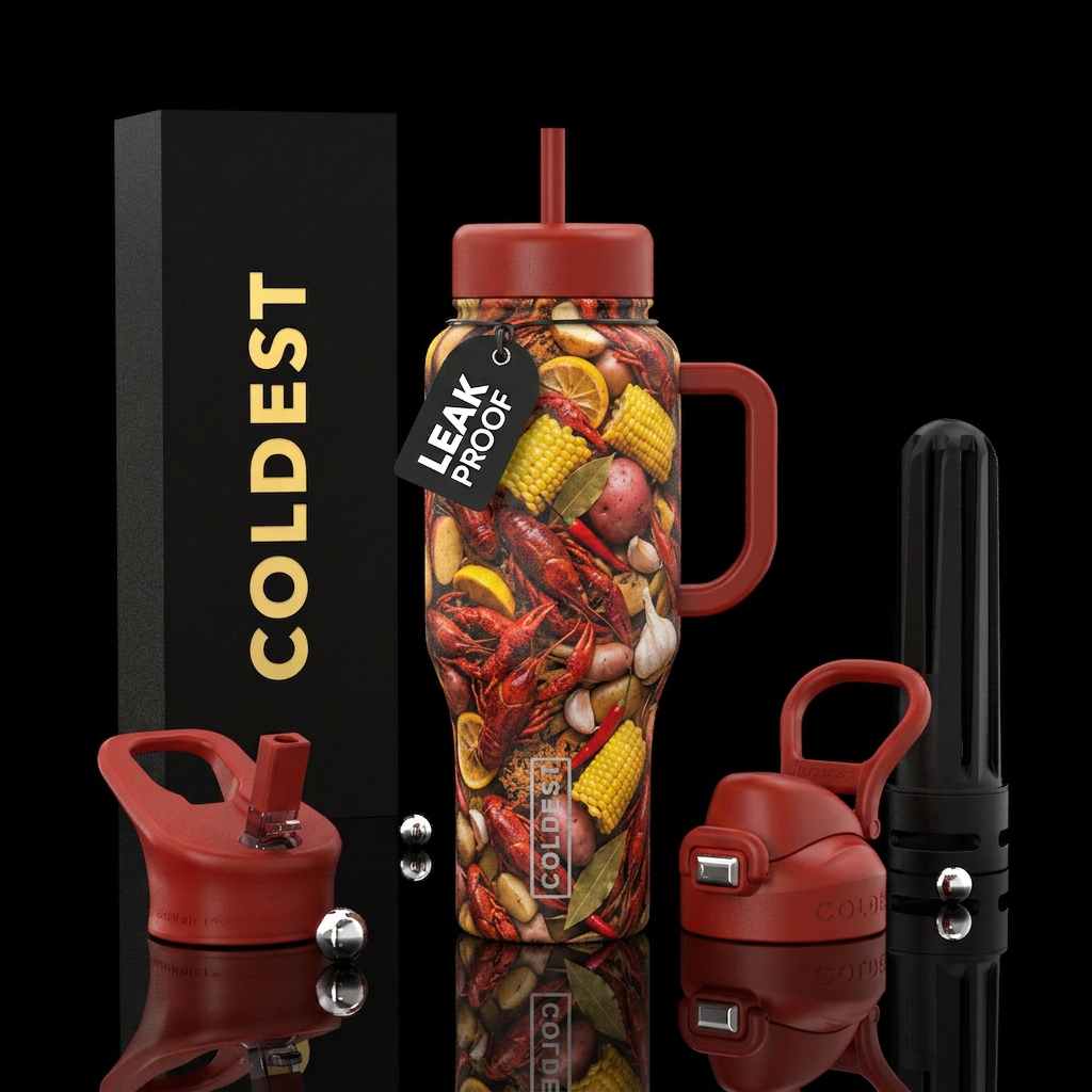 crawfish boil water bottle design