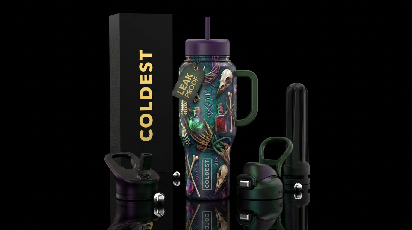 voodoo haunt water bottle design