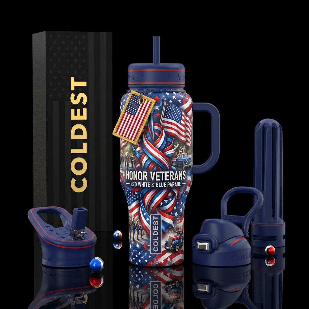 Veteran's Day parade water bottle design