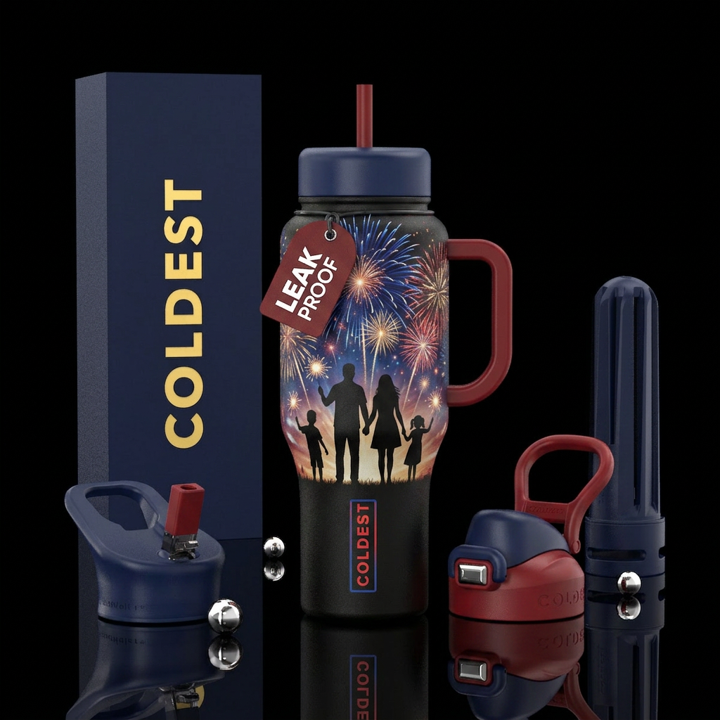 family waves water bottle design
