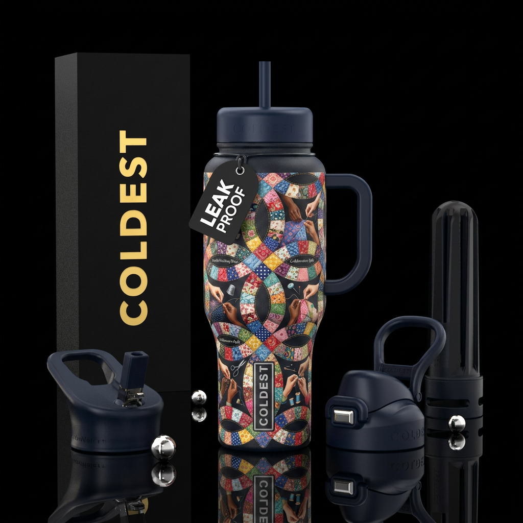 quilter's circle water bottle design